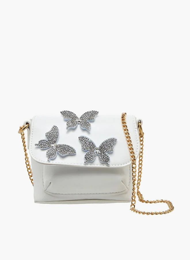 Flora Bella By Shoexpress Flora Bella Crossbody Bag With Butterfly Embellishment Ramadan Collections